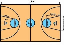 Bola Basket Dilambungkan Ke Udara Oleh Wasit Di Tengah Lapangan Diantara Kedua